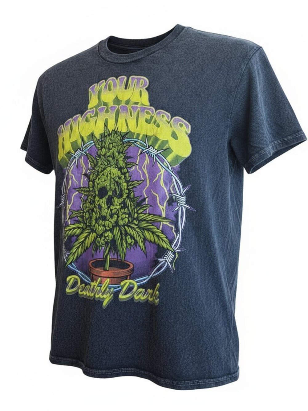 Your Highness Deathly Dank Plant Black T-Shirt Size Med